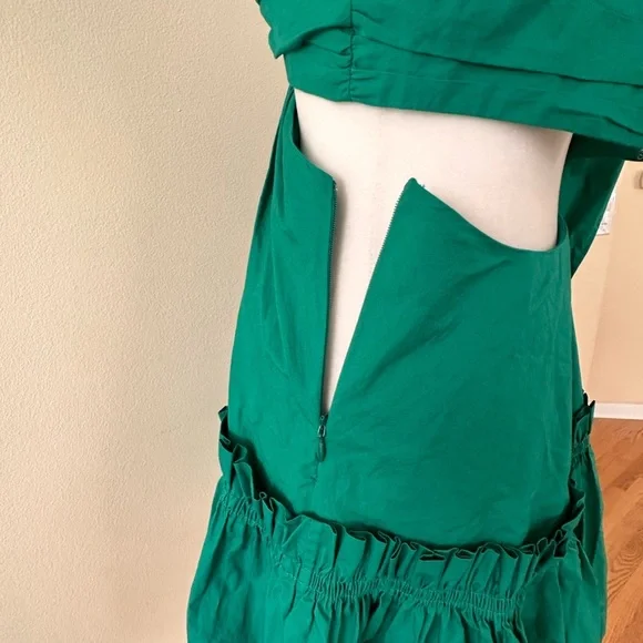 A.L.C. Alexa cutout ruffled tiered pleated cotton-poplin mini dress - Picture 10 of 13